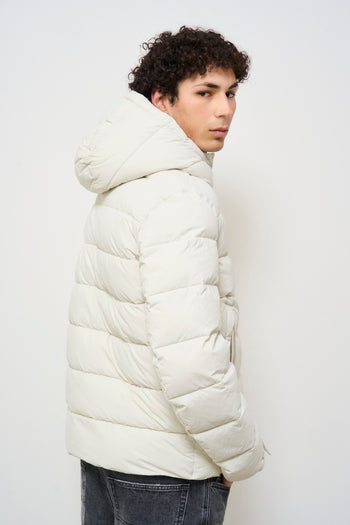 Men's white quilted down jacket - 6