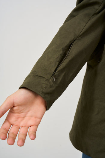 Parka uomo in cotone verde militare - 4