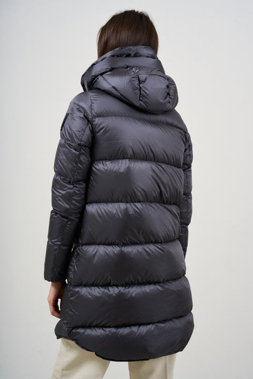 Women's long down jacket with hood - 2