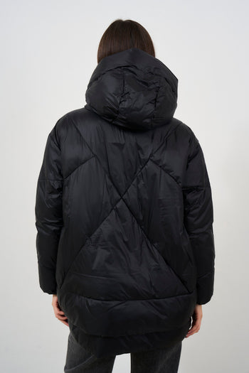 Women's oversized black down jacket - 7