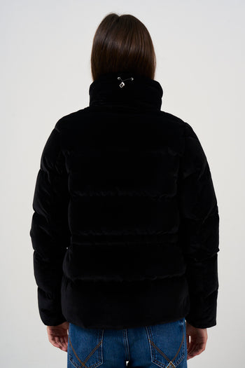 Women's down jacket with velvet zip - 4