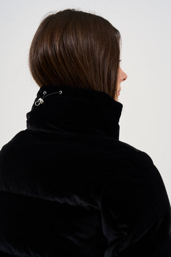 Women's down jacket with velvet zip - 5