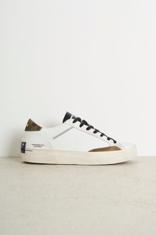 White men's sneakers with military details