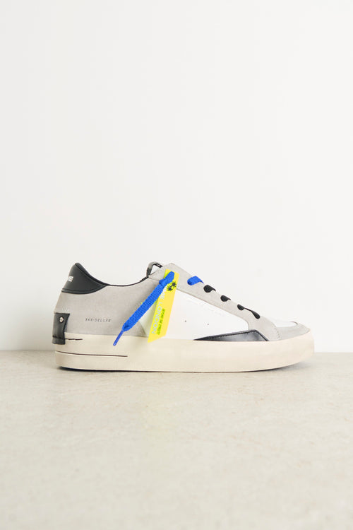 Sneakers uomo bianche, nere e blu