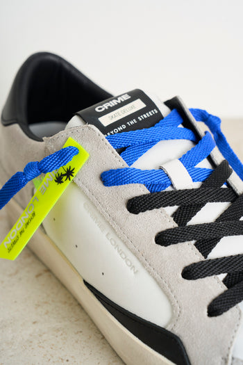 White, black and blue men's sneakers - 5