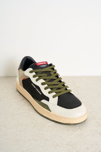 Black and olive green men's sneakers - 4