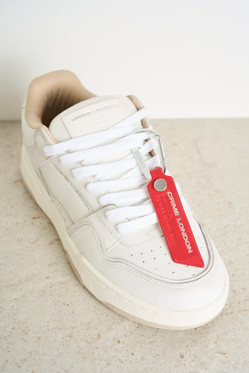 White women's sneakers with red detail - 3