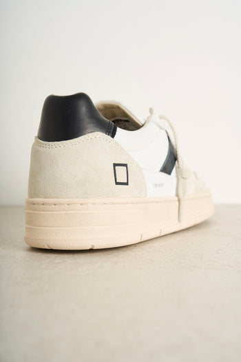 Sneakers donna Court 2.0 bianca e nera - 7