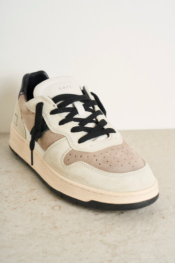 Sneakers uomo Court 2.0 nera e beige - 3