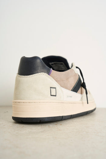 Sneakers uomo Court 2.0 nera e beige - 6