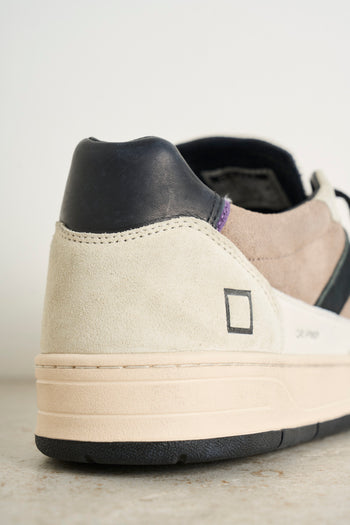 Sneakers uomo Court 2.0 nera e beige - 7