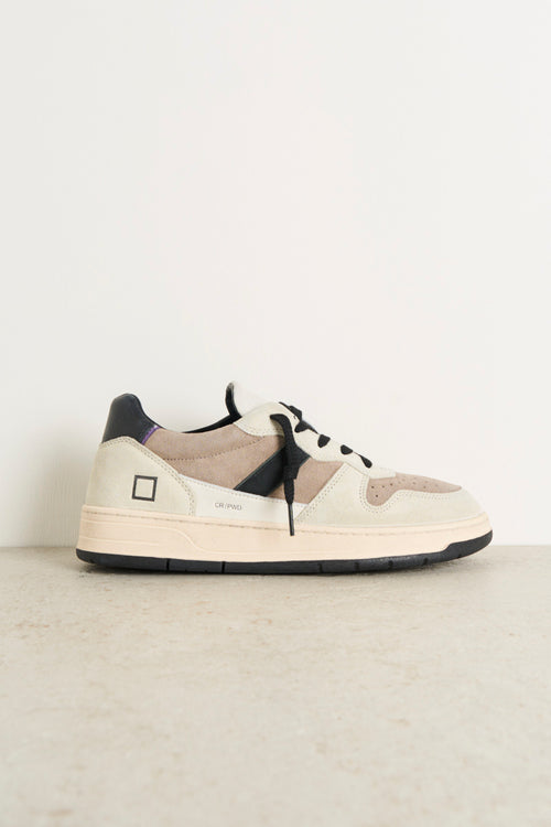 Sneakers uomo Court 2.0 nera e beige