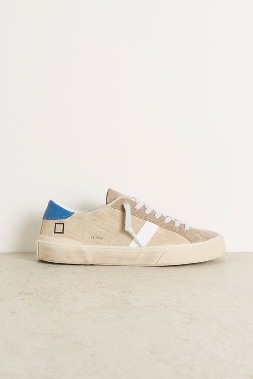 Sneakers uomo in velluto a costine beige