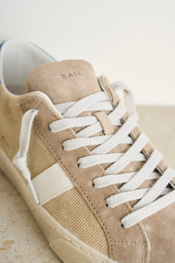 Men's beige corduroy sneakers - 5