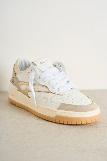 Beige and white women's sneakers - 3