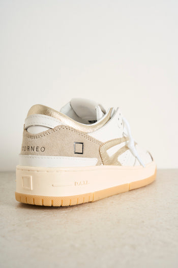 Beige and white women's sneakers - 6