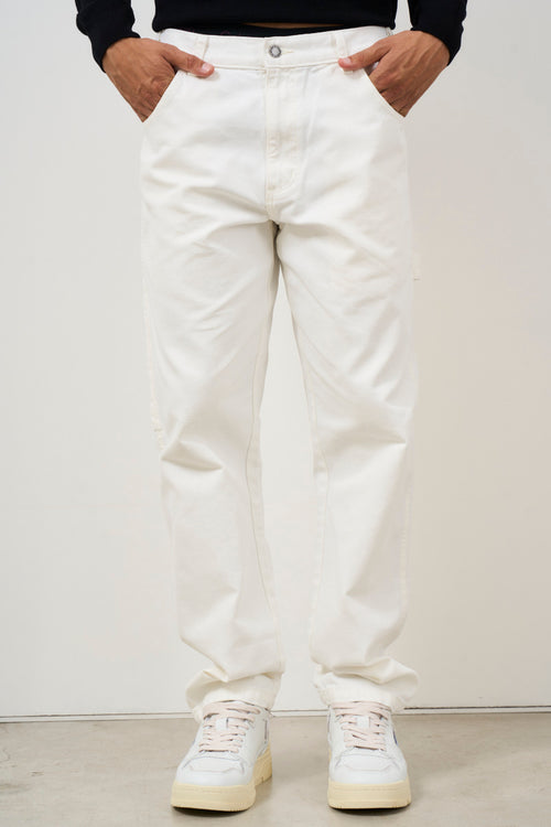 Pantalone uomo bianco over - 1