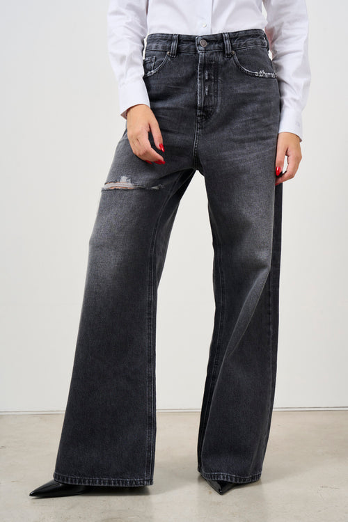 Jeans relaxed vita media donna - 2