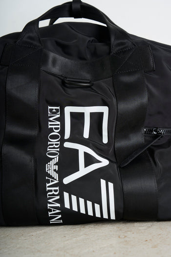 Black men's gym bag with logo - 3