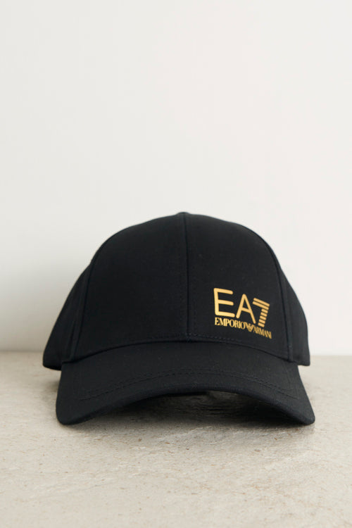 Black women's hat with gold logo - 1