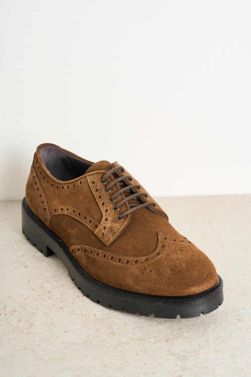 Men's brown suede lace-up - 2