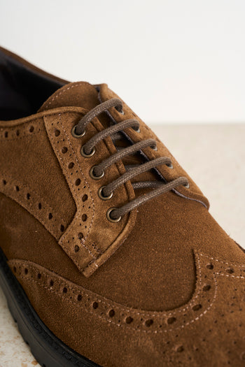 Men's brown suede lace-up - 4