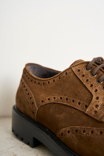 Men's brown suede lace-up - 5