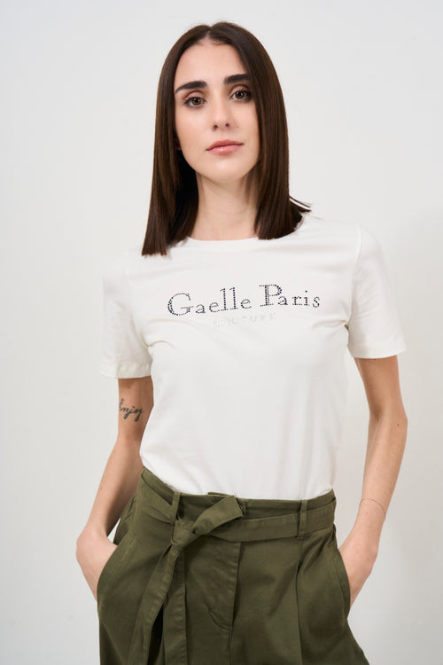 White women's crew neck t-shirt