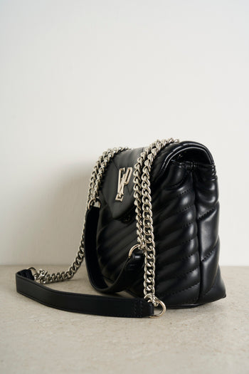 Black quilted women's bag - 4