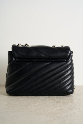 Black quilted women's bag - 6