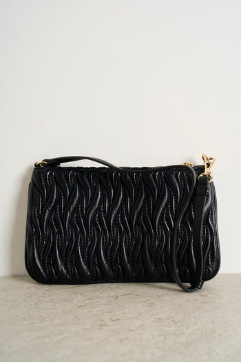 Black quilted women's bag - 6