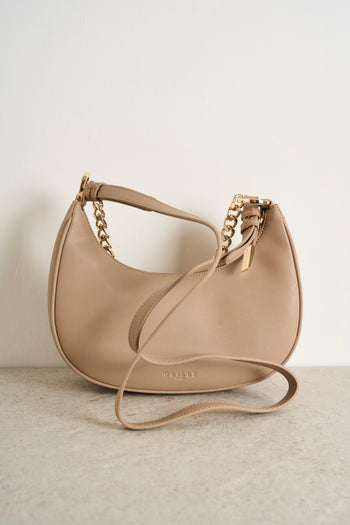 Beige women's shoulder bag - 6