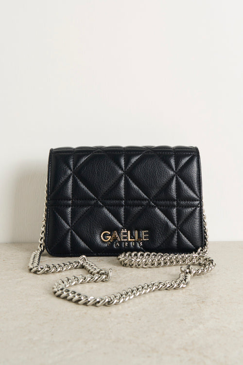 Black quilted women's bag