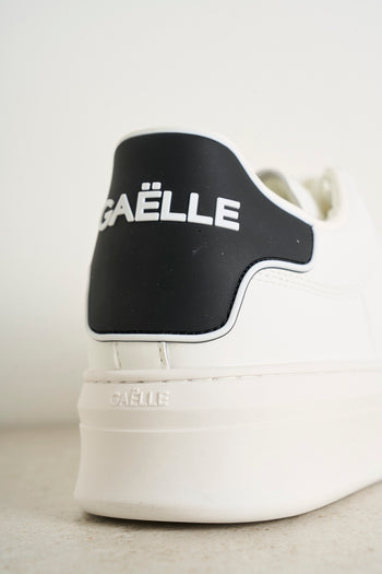 Sneakers in pelle bianca con logo - 7