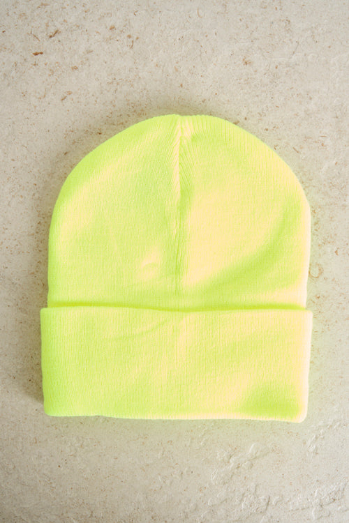 Fluorescent yellow men's cap