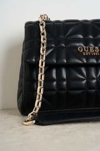 Black quilted women's bag - 3