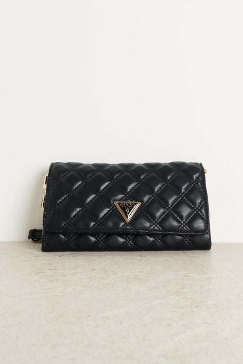 Black quilted women's bag - 1