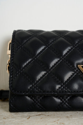 Black quilted women's bag - 3