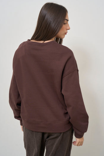 Brown women's sweatshirt with white writing - 5