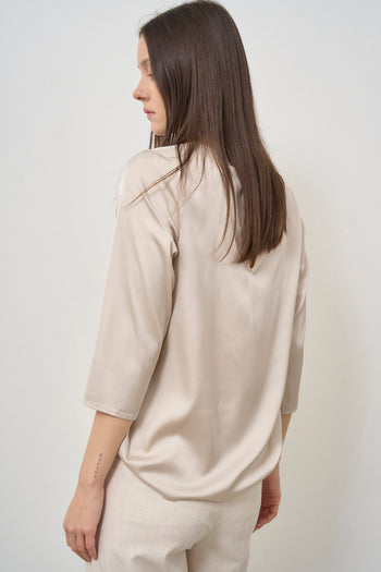 Women's white blouse with three-quarter sleeves - 6