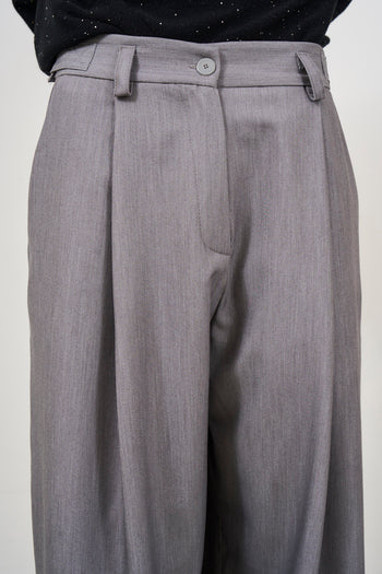 Pantalone donna grigio a palazzo - 6