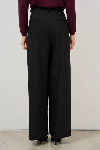 Women's black palazzo trousers - 4