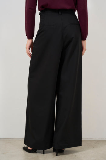 Women's black palazzo trousers - 5