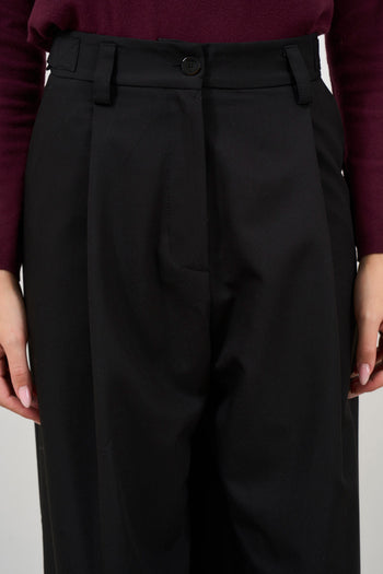 Women's black palazzo trousers - 6