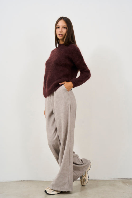 Pantaloni palazzo con pences donna