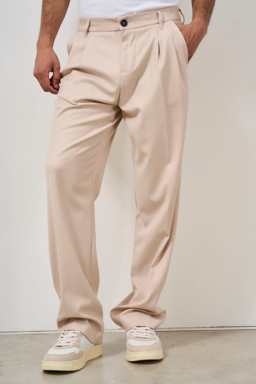 Pantalone uomo baggy beige - 2