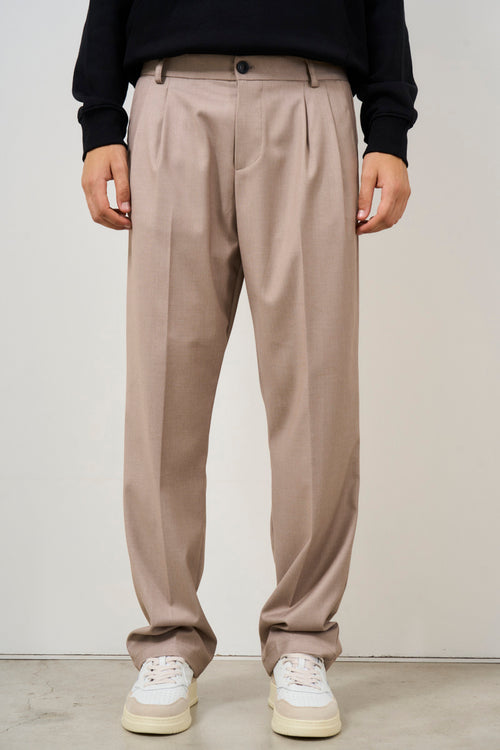 Pantalone uomo baggy beige