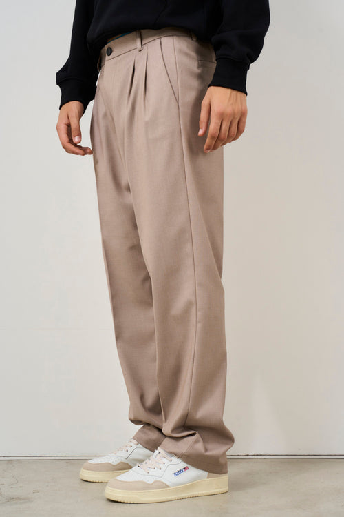 Men's beige baggy trousers - 2