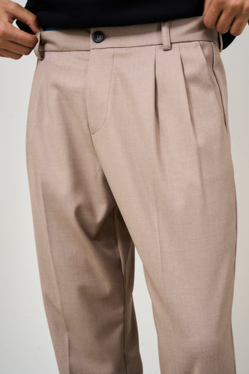 Men's beige baggy trousers - 5