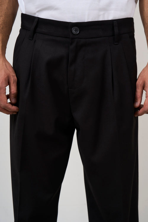 Men's black baggy trousers - 2